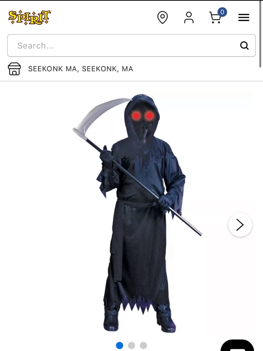 Spirit Halloween Costume Fade In Fade Out Phantom Grim Reaper hooded phantom